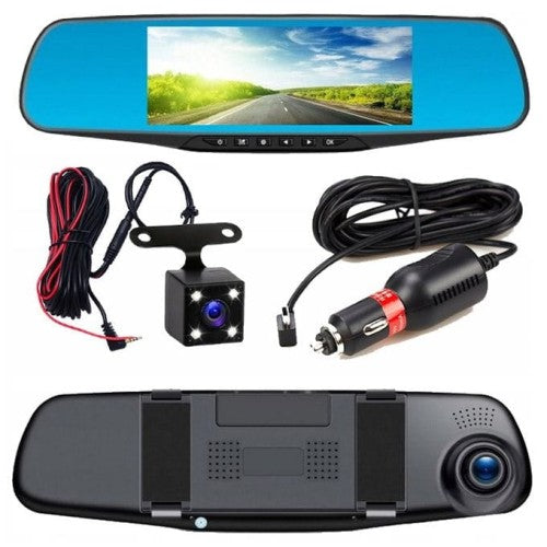 Espejo Retrovisor Doble Camara 1080P