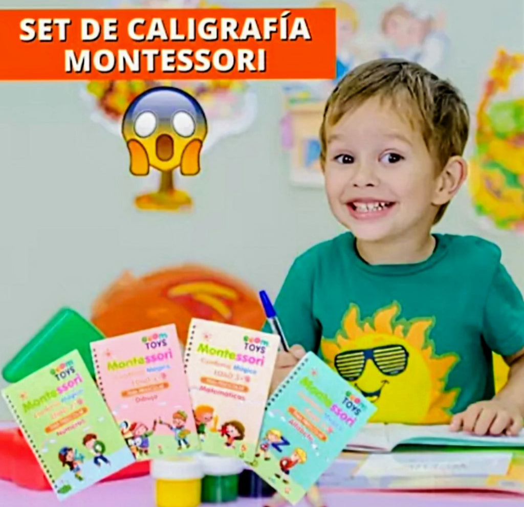 SET DE 4 DE LIBROS MAGICOS CALIGRAFIA