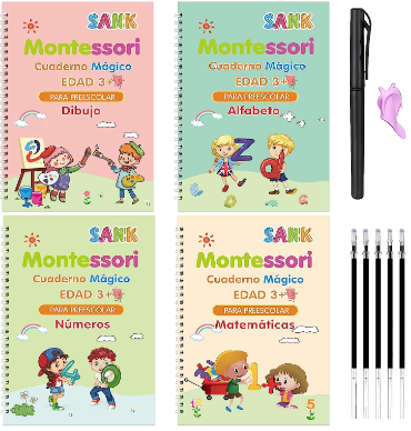 SET DE 4 DE LIBROS MAGICOS CALIGRAFIA