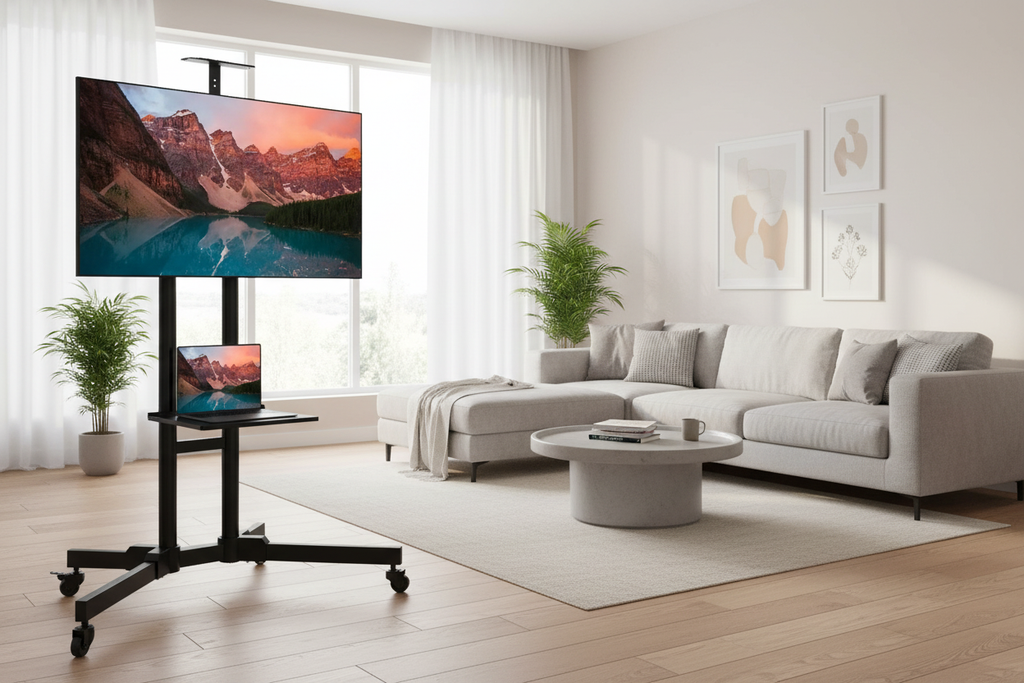 Soporte móvil para TV - lifestyle sala