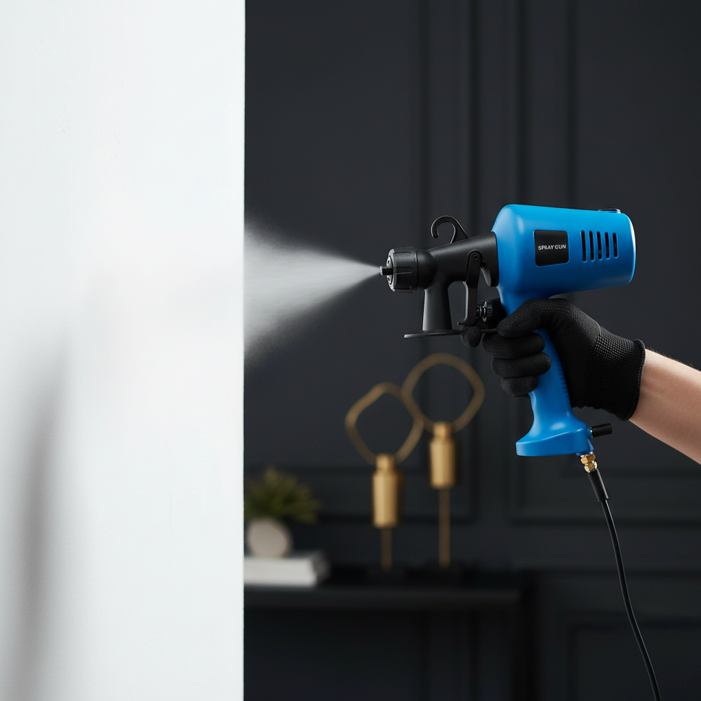 Pistola de Pintura Eléctrica HVLP - En Acción